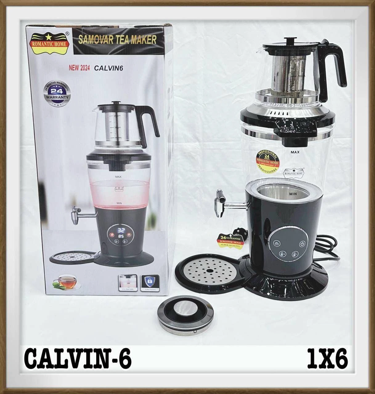 سماور و چای ساز دیجیتال رومانتیک هوم مدل CALVIN-6